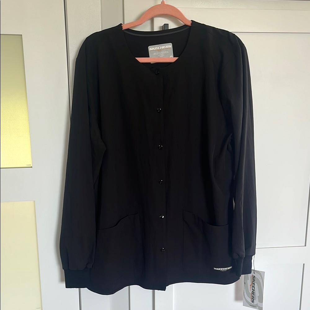 Black Sketchers Scrub/Work Top